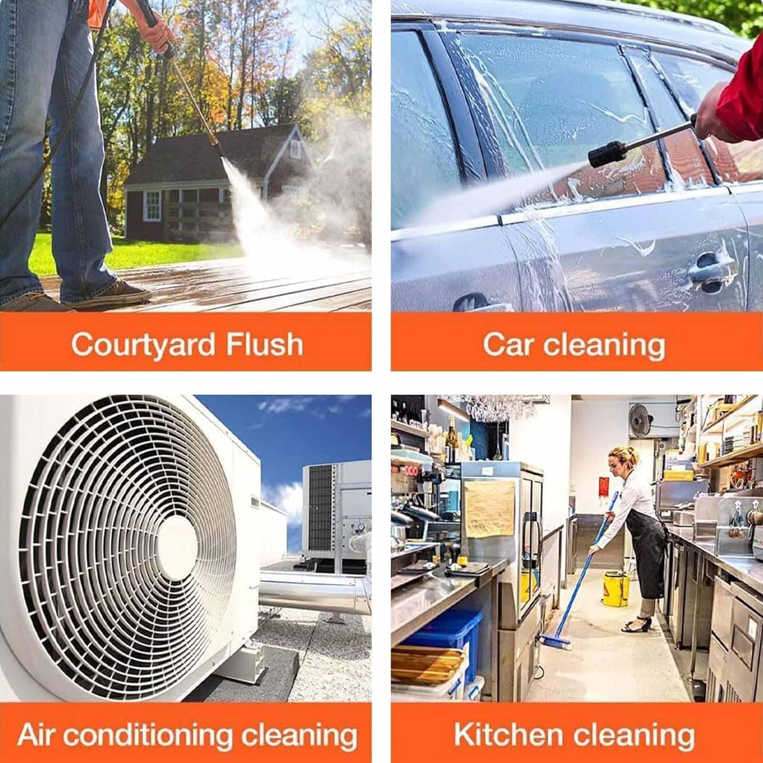 Cordless Portable High Pressure Spray Water Gun,Cordless Pressure Washer,6-in-1 Nozzle High Pressure Washer Gun,Handheld Multifunctional Electric Car Washer,for Car Wash,Garden (One Battery) Product Image 6