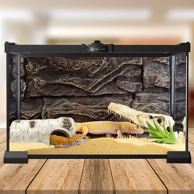 Foto 5 de 8 de Reptile Hide Caves Simulación Tree Hideout Snake Hide Leopard Gecko Terrario Planta de plástico Hojas Hábitat…