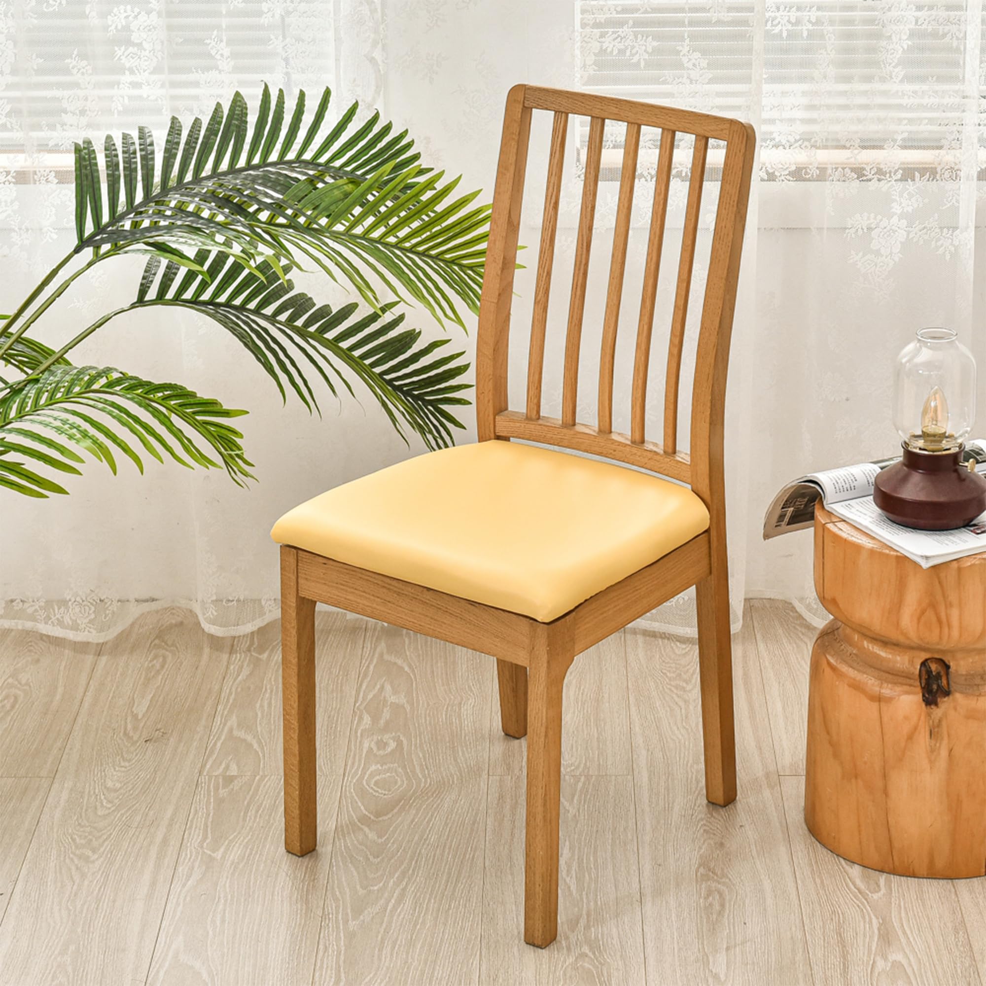 Kozuoan Dining Chair Covers,PU Waterproof Removable Dining Chair Covers - Image 3