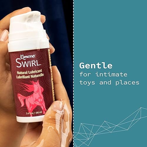 Miniatura 7 de Lubricante natural a base de agua Kimono Swirl I con aloe orgánico y botánicos naturales I Made in USA I Paquetes de 0.1 fl oz (bolsa de 144