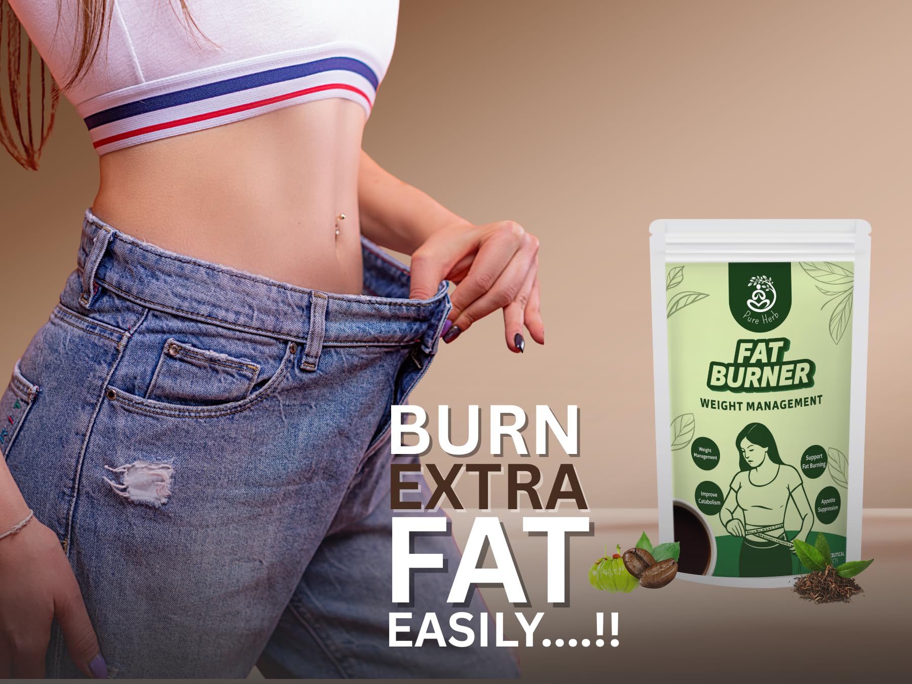 Fat Burner Kawa For Men & Women– Herbal Blend of Green Tea, Green Coffee & Garcinia – Natural Weight Loss & Metabolism Booster – Supports Detox & Fat Burning – 150g — Amazon image 7