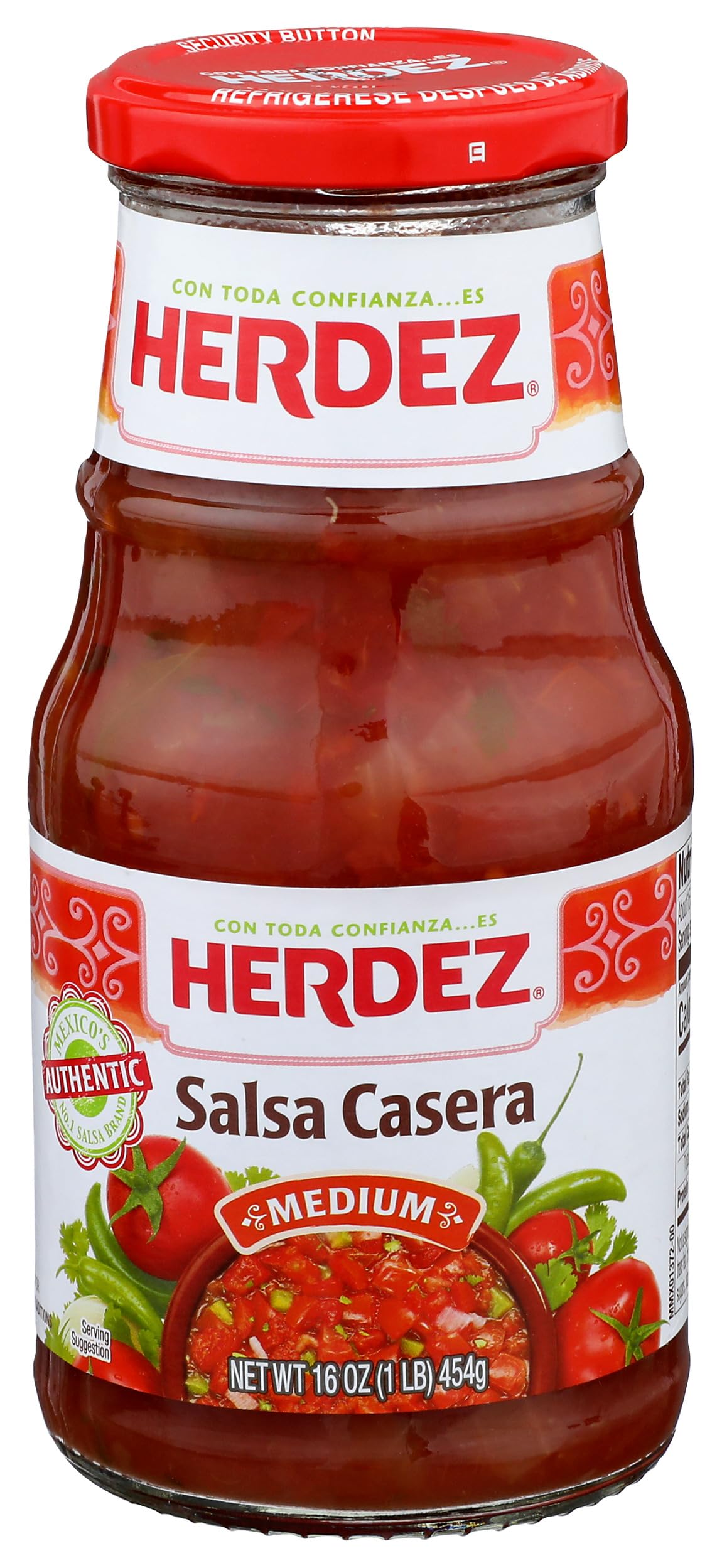 Herdez Casera Medium Salsa, 16 Ounce -- 12 per case. by Herdez