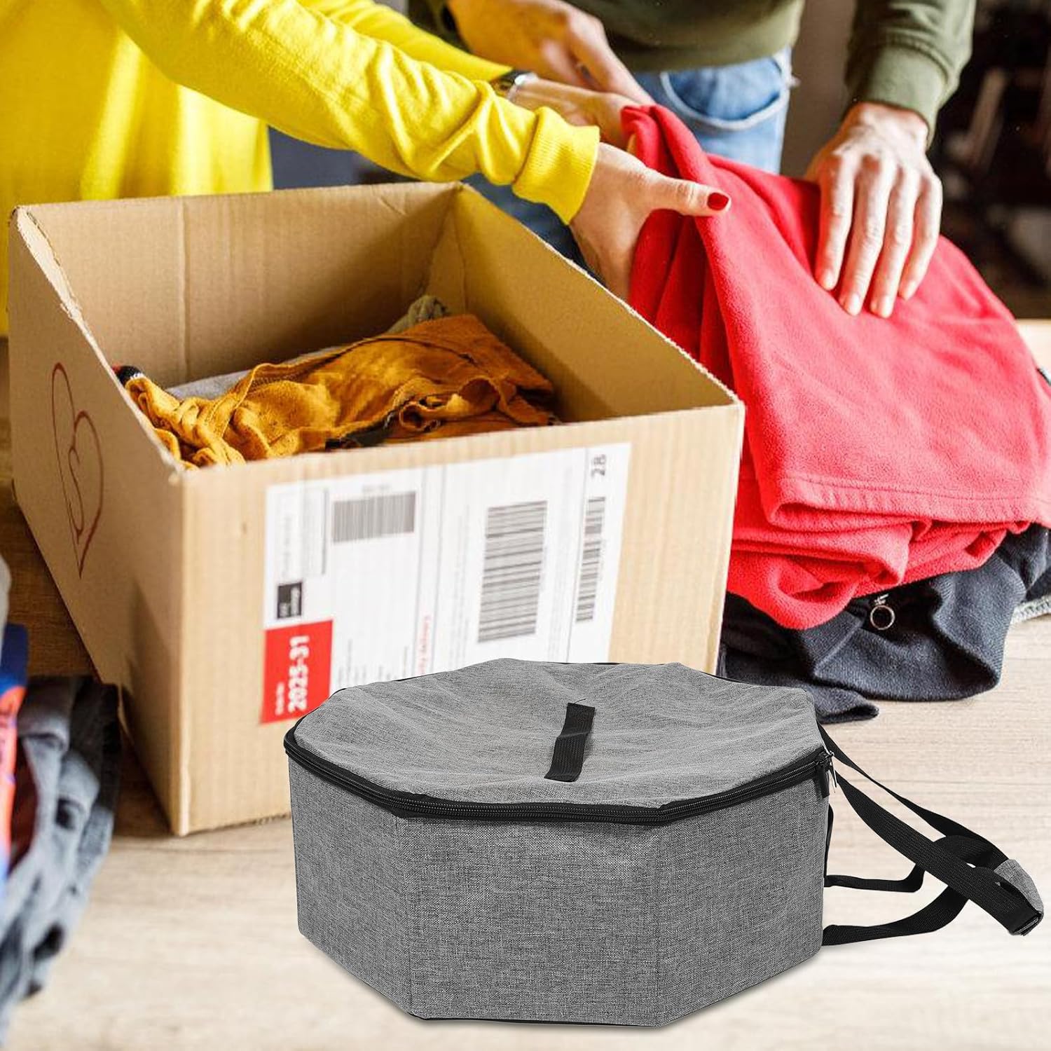 Large Foldable Cowboy Hat Storage Bag with Handle Hat Organizer for Travel for Men and Women Convenient Hanging and Protective Storage Case