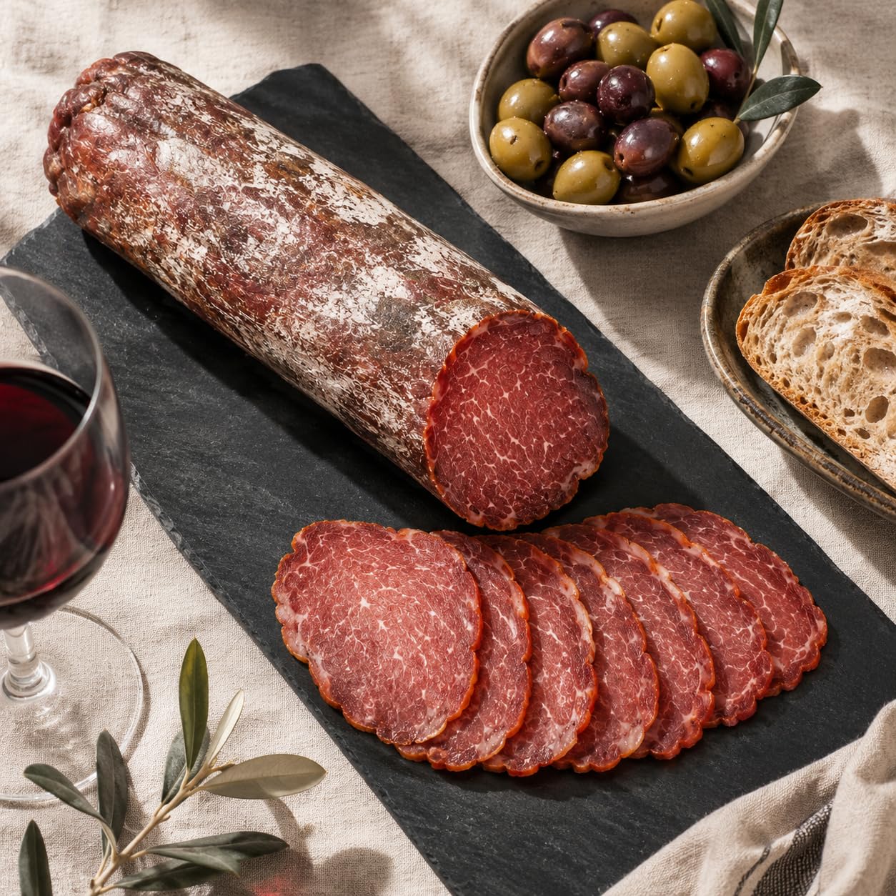 CERROALTO | Lomo Embuchado de Bellota 100% Ibérico | Caña Curada en Bodega Natural | Pieza de 500 g a 600 g | Sin Azúcares ni Conservantes | Sabor Intenso y Veteado del Auténtico Cerdo de la Montanera