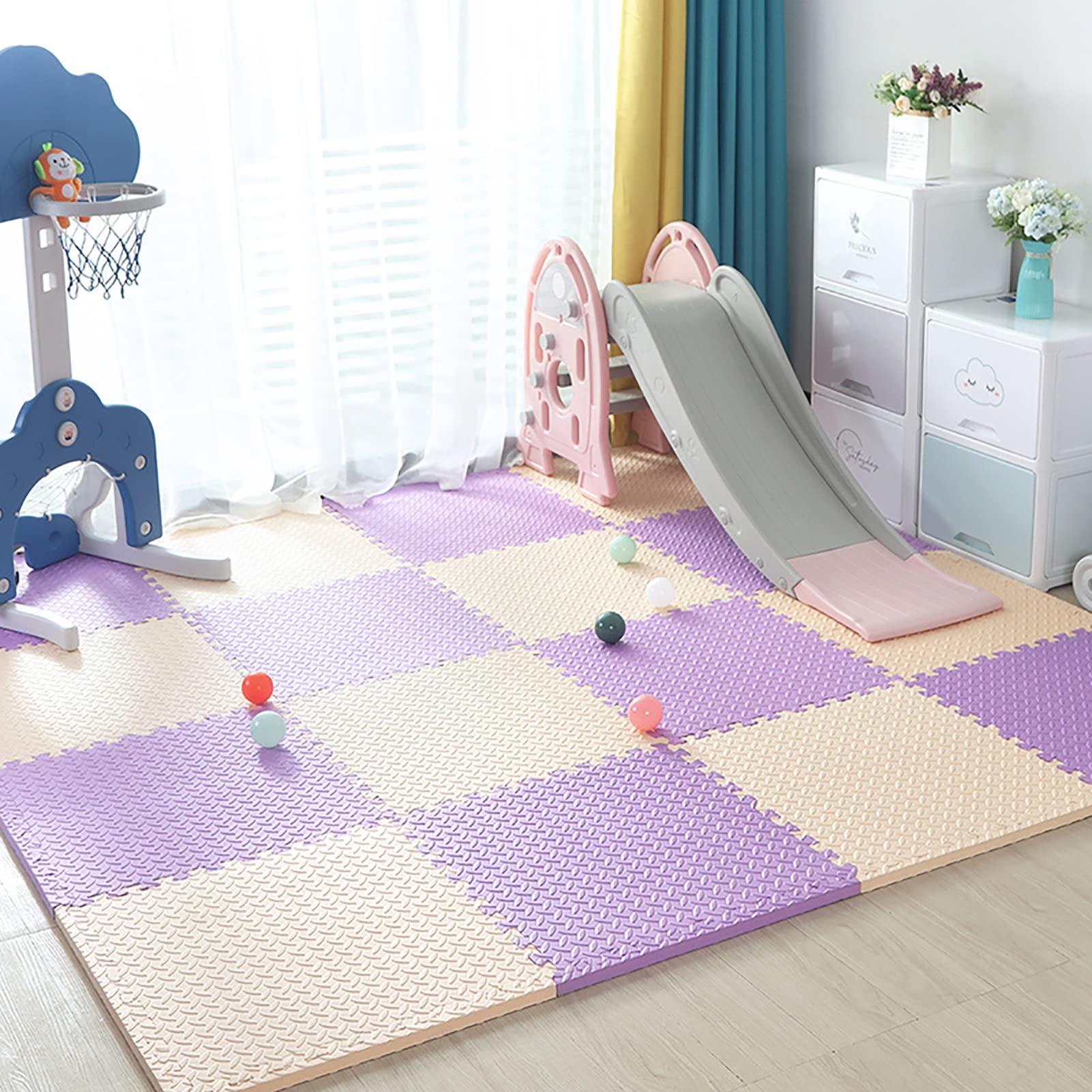 Alfombra Puzzle Bebe Suelo Goma PE Alfombrillas Puzzle De Juego Extra Grueso 30X30x2,5Cm Alfombra Juego Puzzle para Bebés, Niños Y Infantil,Reutilizable,Fácil De Limpiar,Y,16Pcs