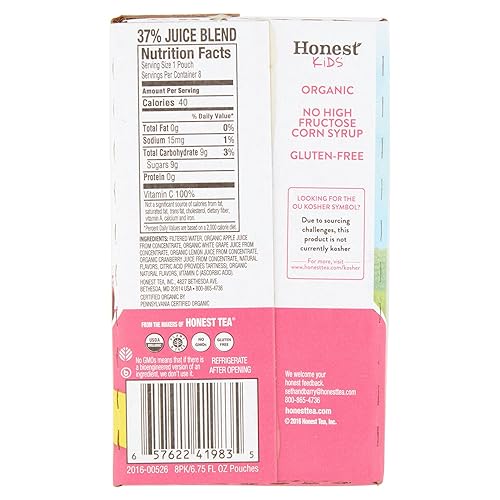Miniatura 5 de HONEST Kids - Bebida orgánica de jugo de bayas, limonada de bayas y bayas, bolsas de 8 a 6.75 onzas líquidas