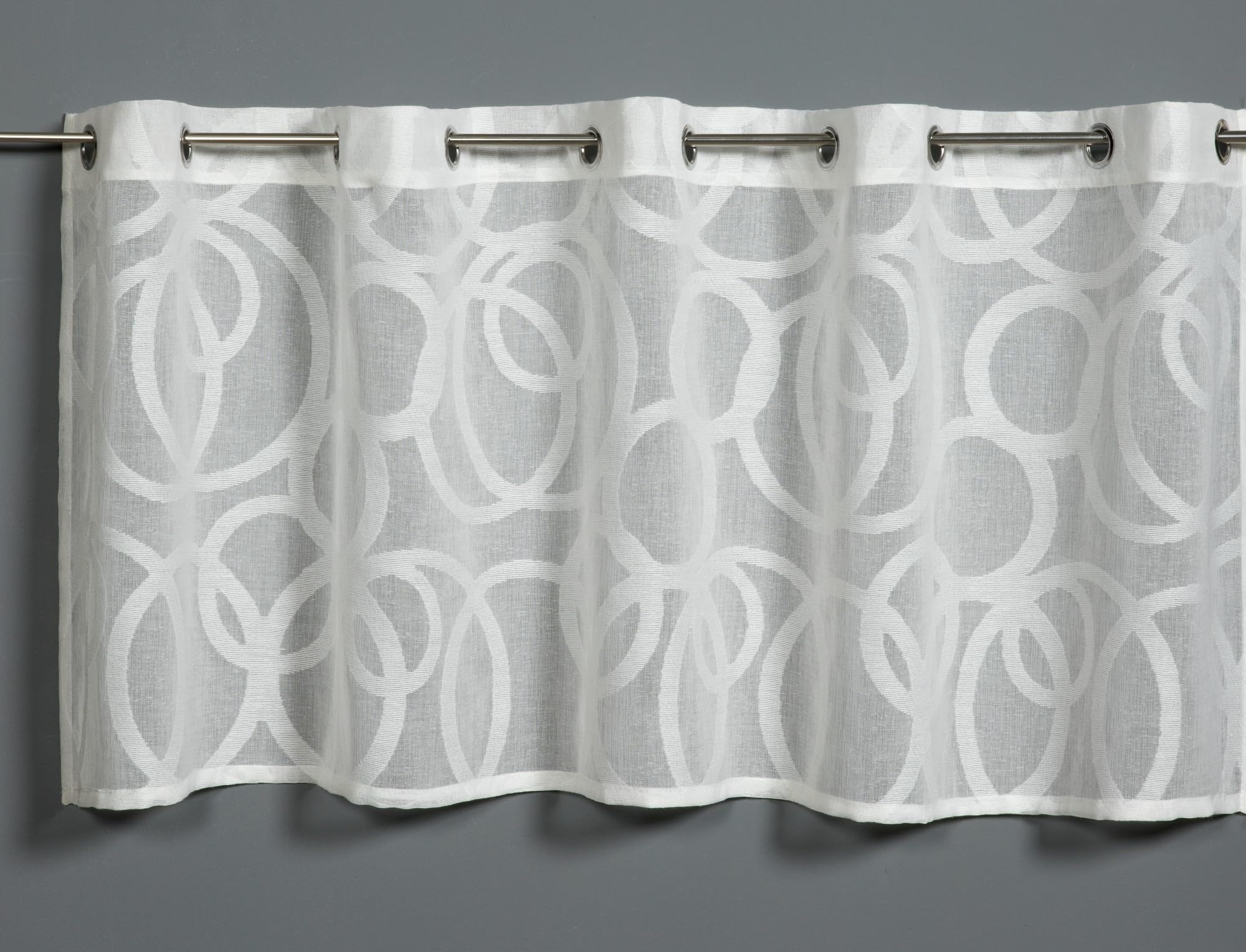 Gardinia Scherli Bistro Curtain Circles 135 x 50 cm White