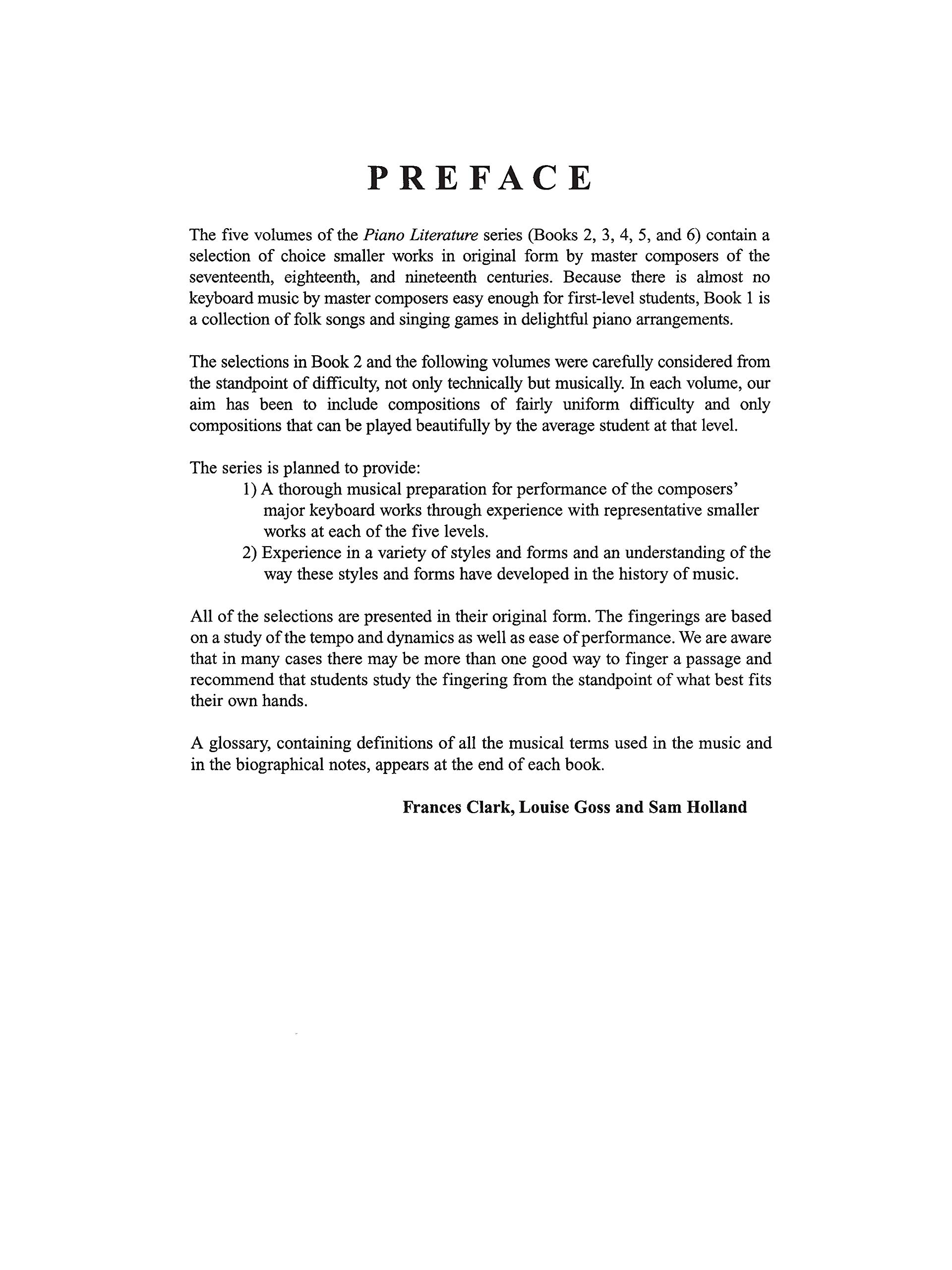 Piano Literature of the 17th, 18th and 19th Centuries, Bk 4