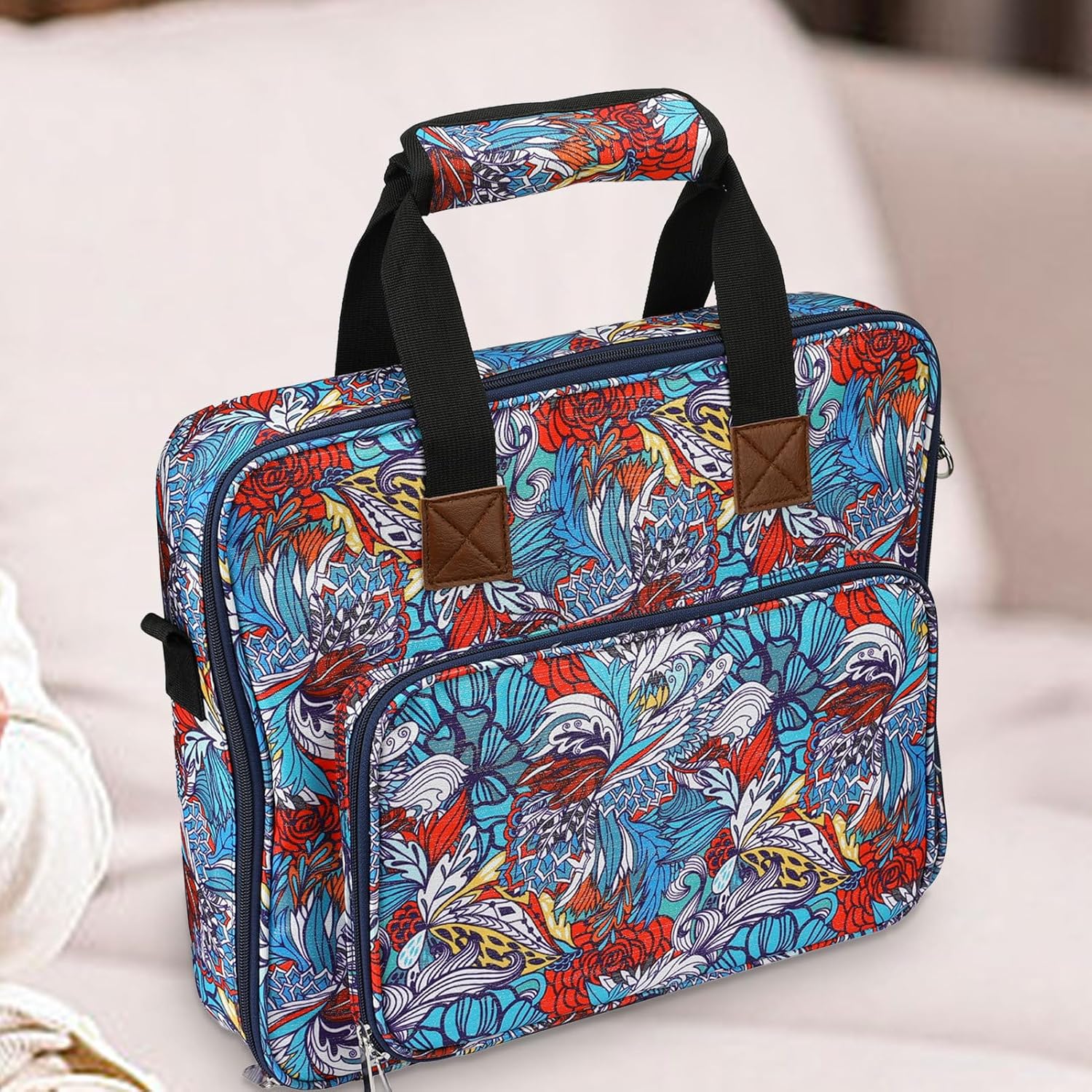 Embroidery Supplies Storage Tote – Premium Lightweight Stylish Elegant Bag Project Portable Sewing, Sturdy, Kits, Floss, Crochet | Embroidery, Floss, Kits, Crochet Portable