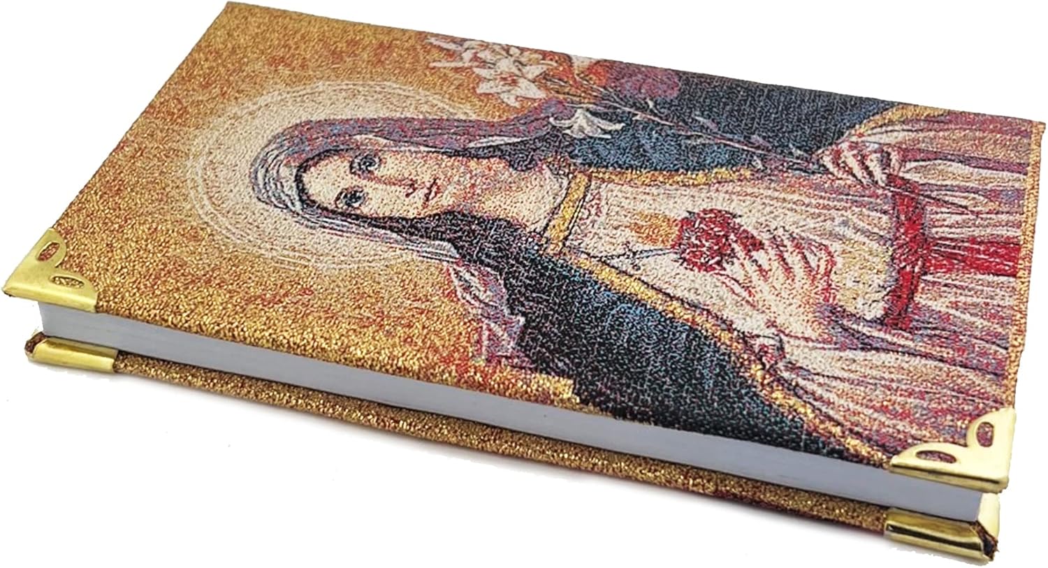 Needzo Sacred Heart of Jesus and Immaculate Heat of Mary Prayer Journal - For Daily Gratitude Entrees 5 1/2 Inch, 2 SIDED Icon Notepad, Religious Gift For Woman, Man, Kids
