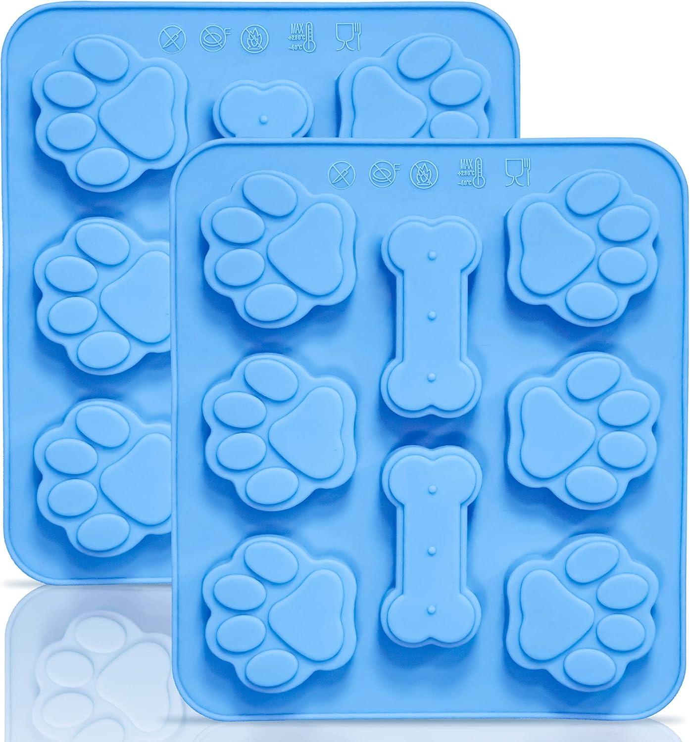 Silicone Molds with Puppy Dog Paw and Bone