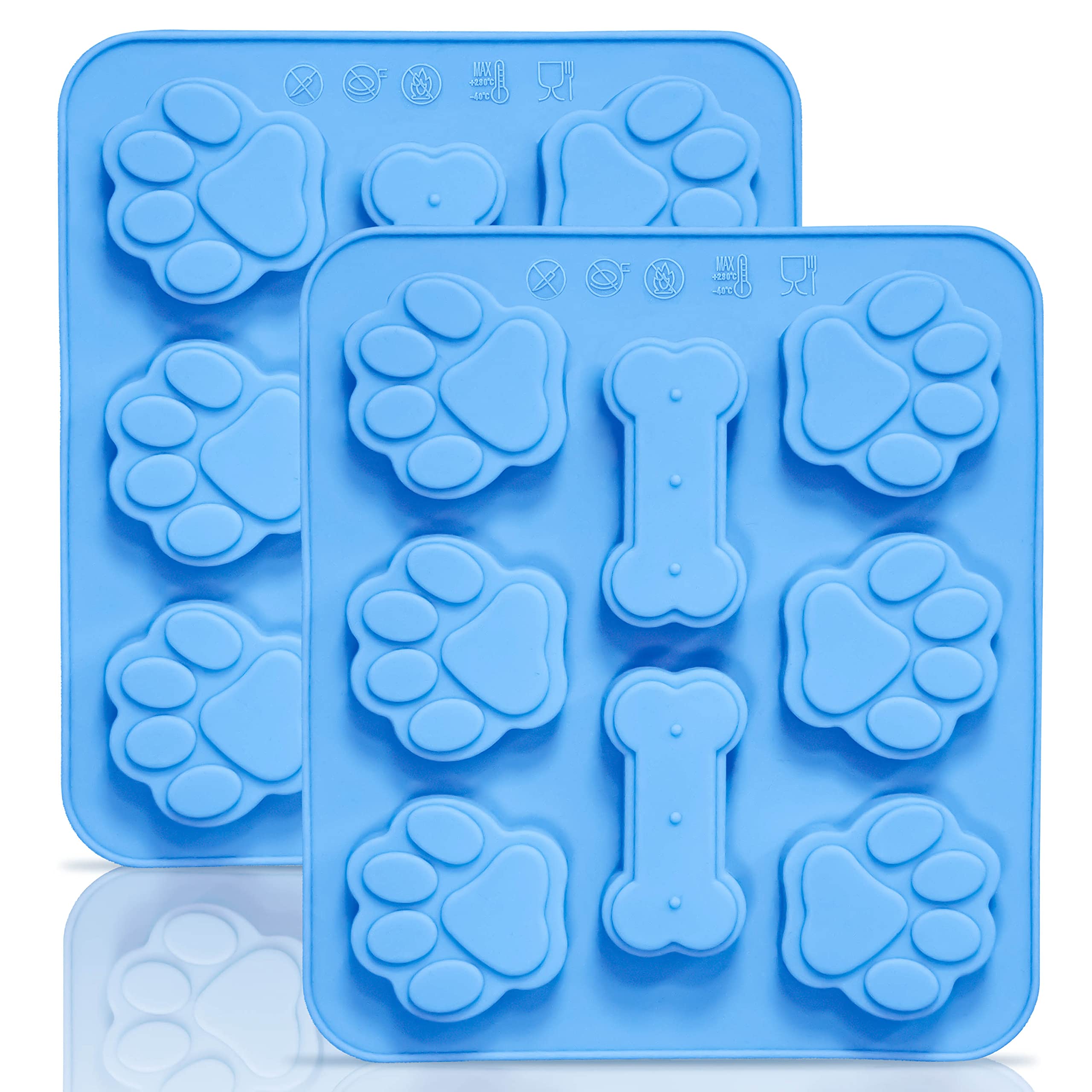 Silicone Puppy Paw & Bone Molds - Make Treats & Desserts -11 Silicone Puppy Paw & Bone Molds - Make Treats & Desserts -11