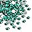 Beadsland Flat Back Crystal Rhinestones Round Gems for Nail Art and Craft Glue Fix, Blue Zircon, 7.0-7.3mm, SS34/288pcs