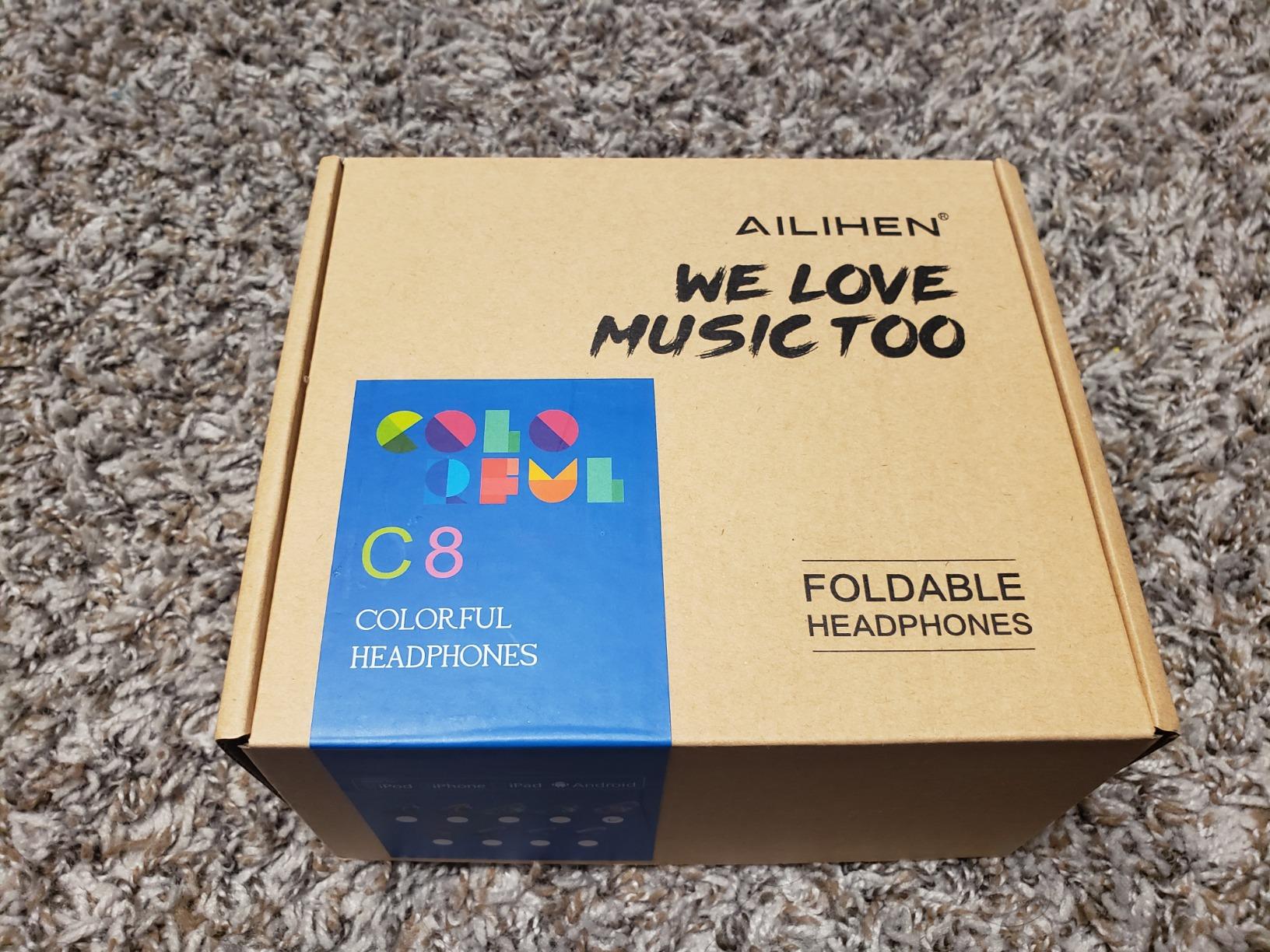 AILIHEN C8 kids headphones retail box