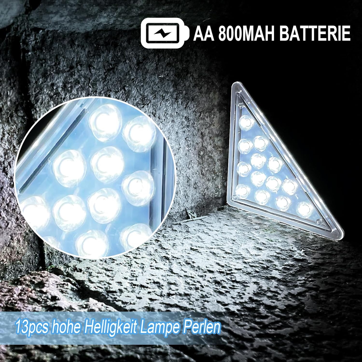 TOTHDATE Lot de 4 Éclairages Solaires Extérieurs IP67 Étanches - Luminosité Supérieure pour Escaliers, Allées et Jardins - Image secondaire