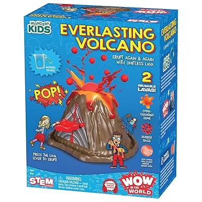 Wow in The World Everlasting Volcano | Erupt Your Volcano Again & Again, Slime Lava, Rubber Lava Rocks, Companion Audio Content, Bonus Reusable Science Tool, STEM Toy for Kids 4+ by Thames & Kosmos