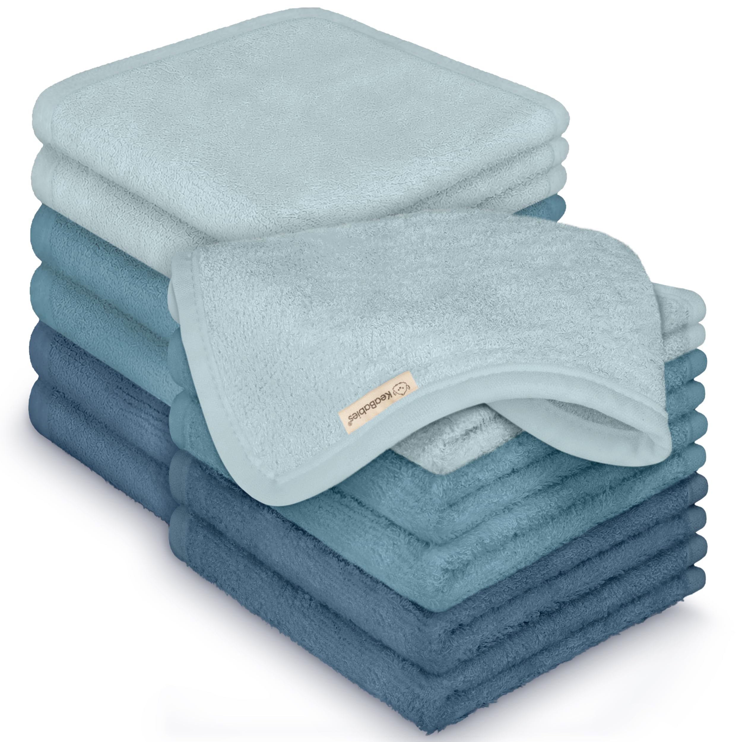12-Pack Baby Washcloths, Soft Absorbent Washcloths for Face, Body (Depths)