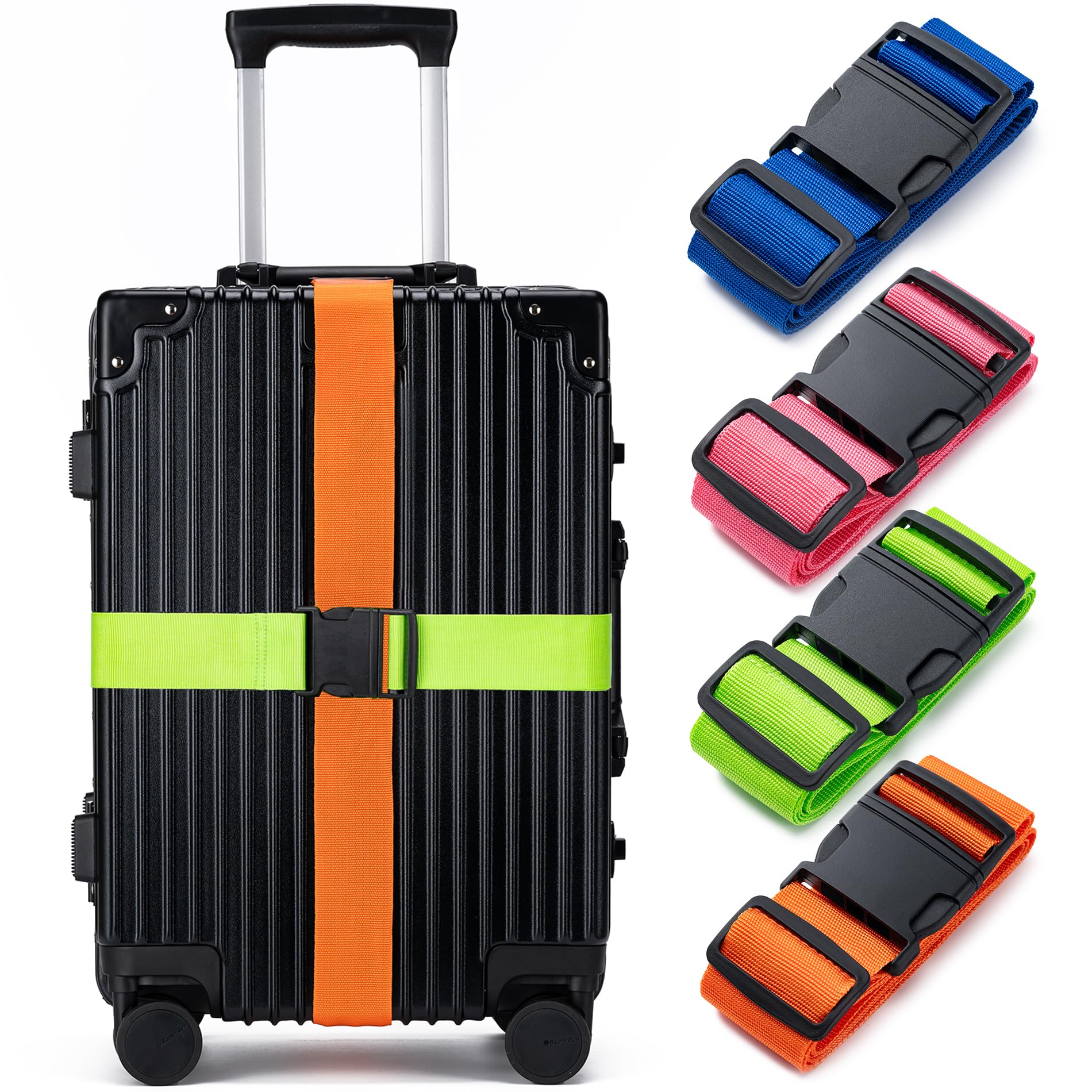 Amazon.com: Luggage Straps for Suitcases 4 Pack, TSA Approved