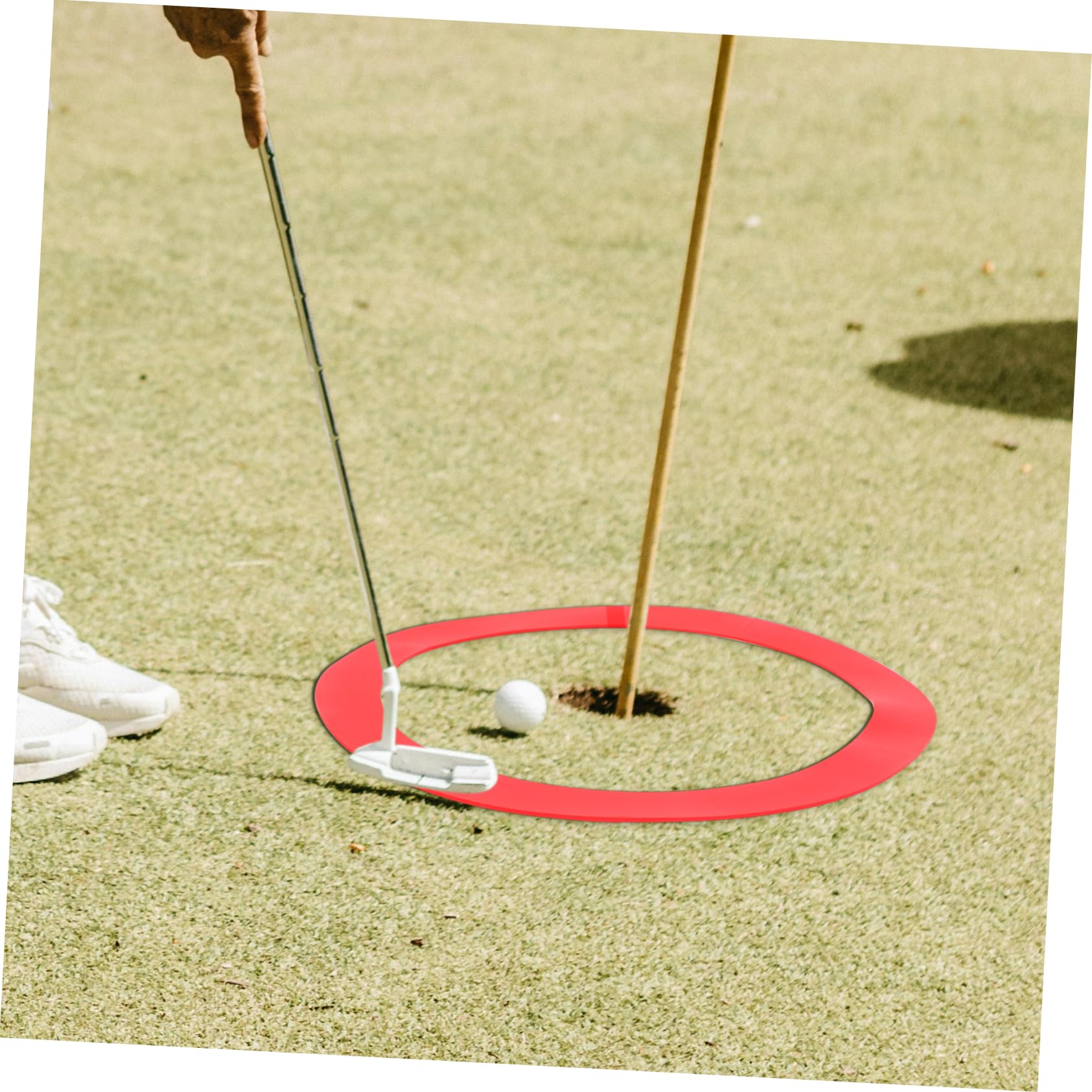 WOONEKY Golf Training Equipment Putter Practice Circle Waterproof Sturdy Silicone Putting Target for Indoor/Outdoor Use Improve Your Game Red Small Circle