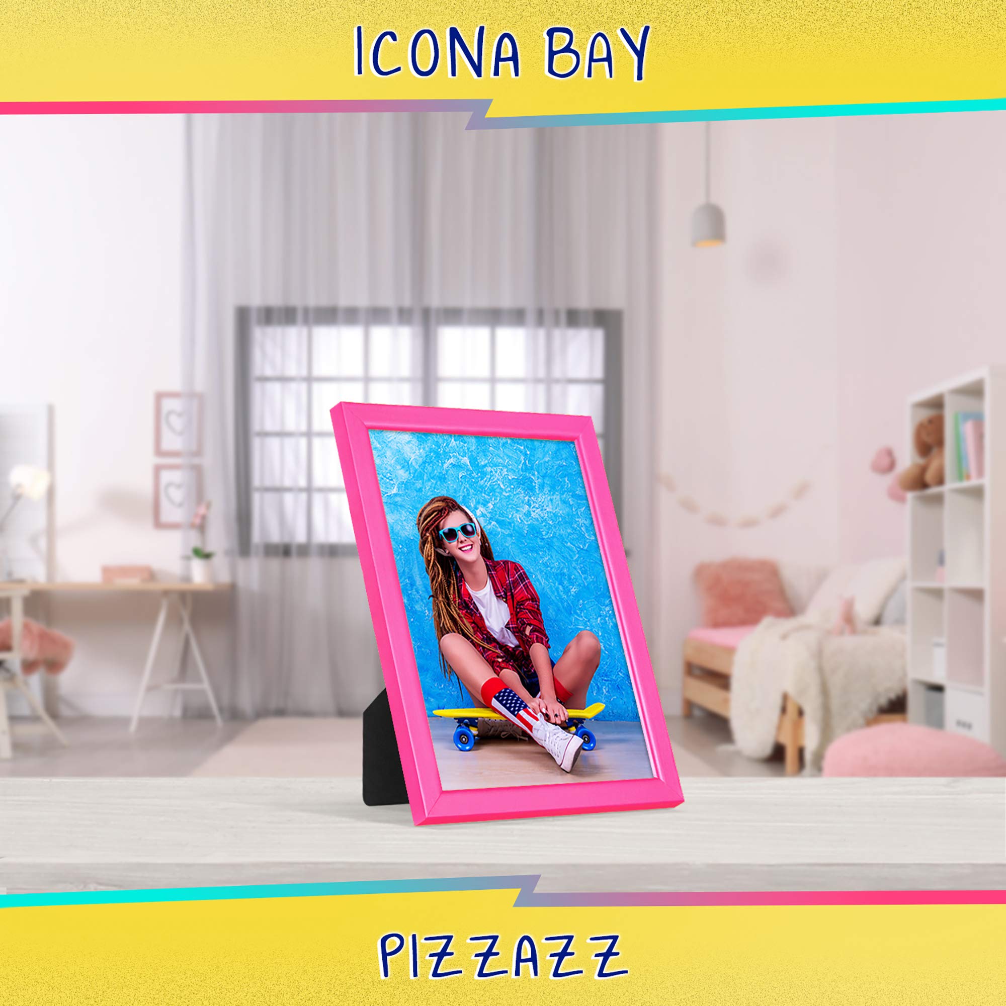 Amazon.com: Icona Bay 5x7 Picture Frame, Pink Colored Solid