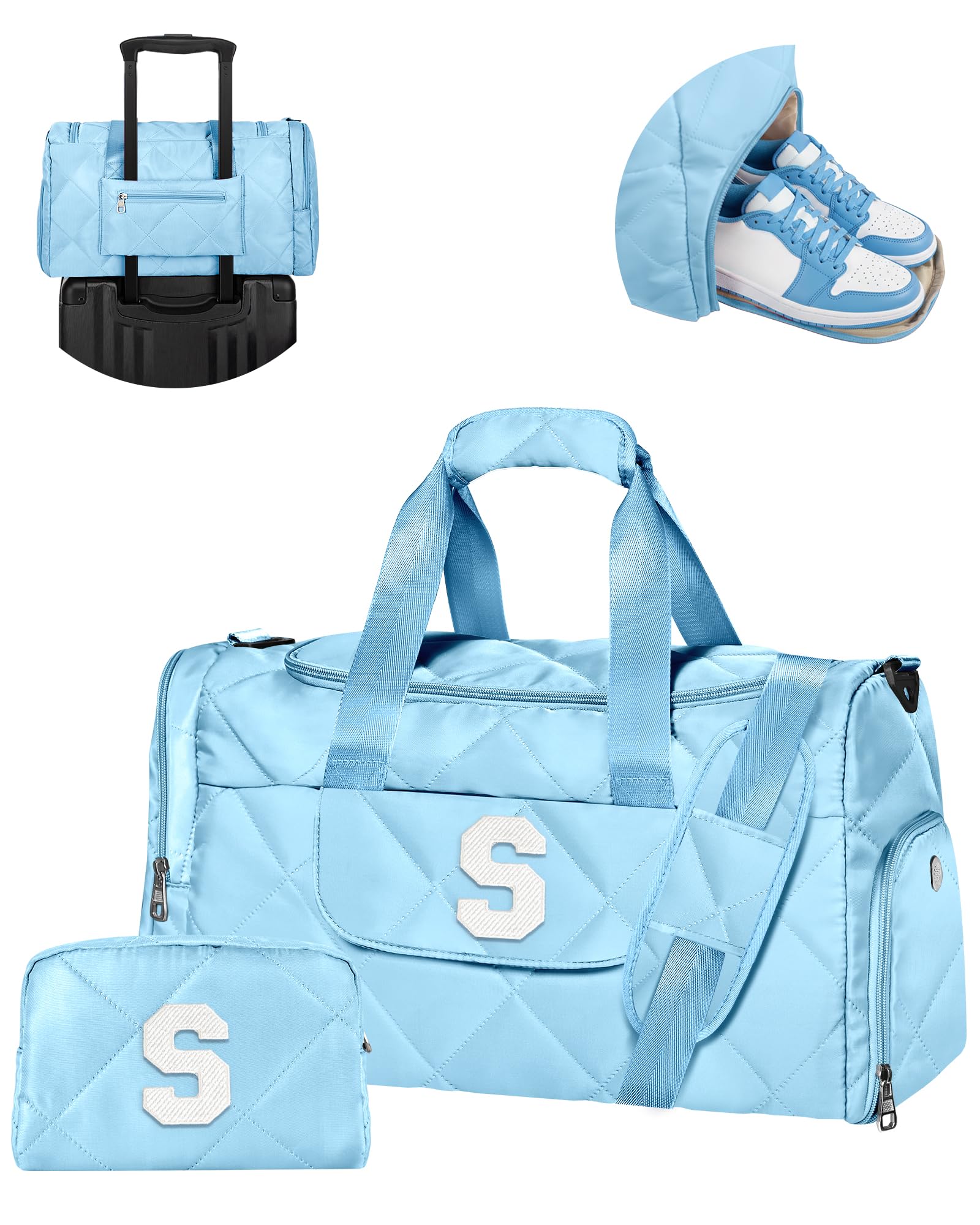 Birthday Gift for Women Teens Initial Travel Bag for Weekend Overnight Girls Trips Gift Ideas Gifts for Daughter