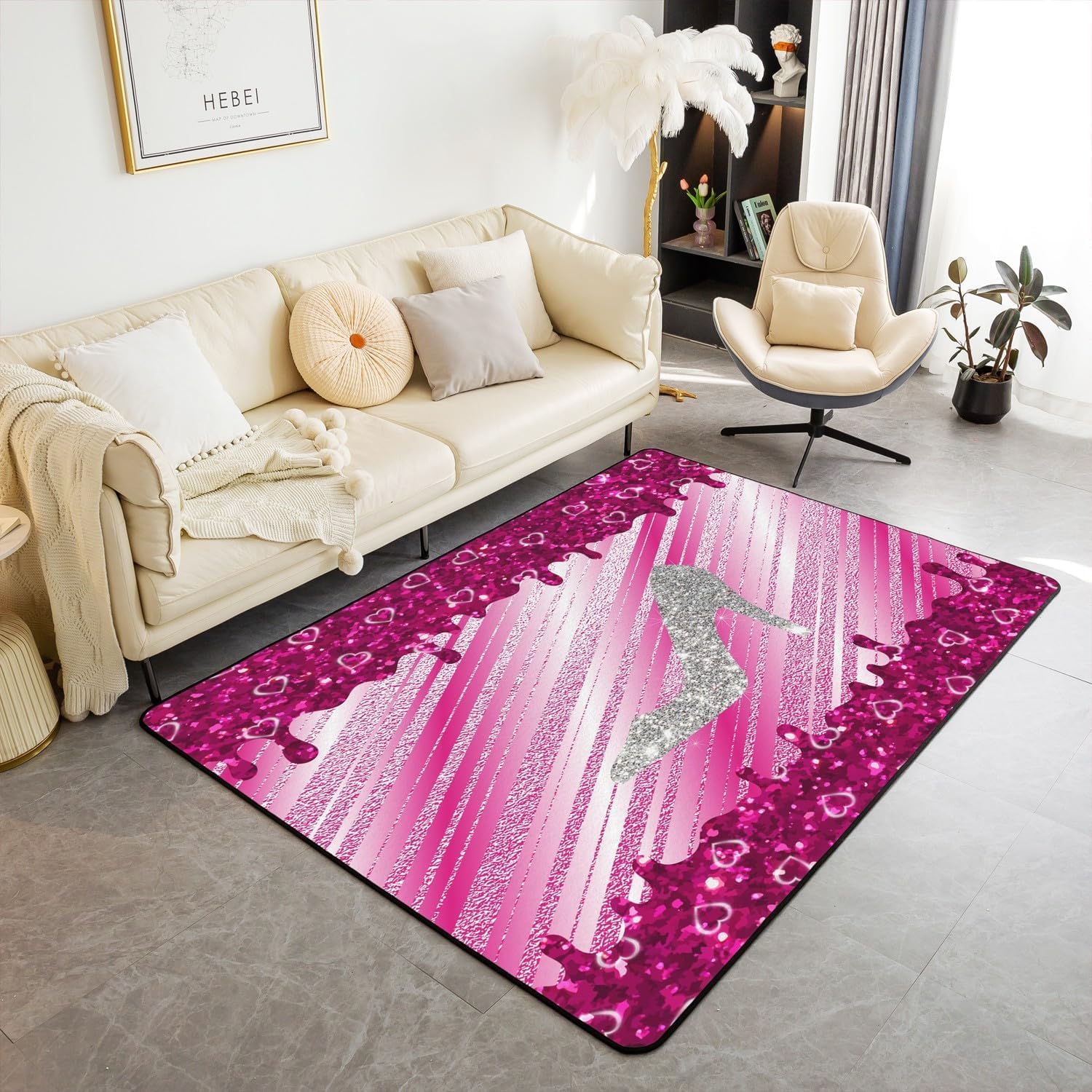 Tapis de salon 3D intérieur extérieur grand tapis de sol imprimé soft