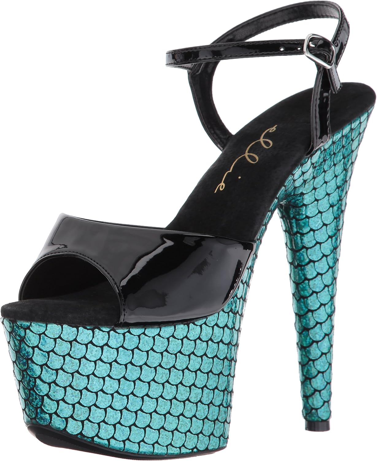 Ellie Shoes Women's 709-marina Platform Sandal, Turquoise, 7 M US