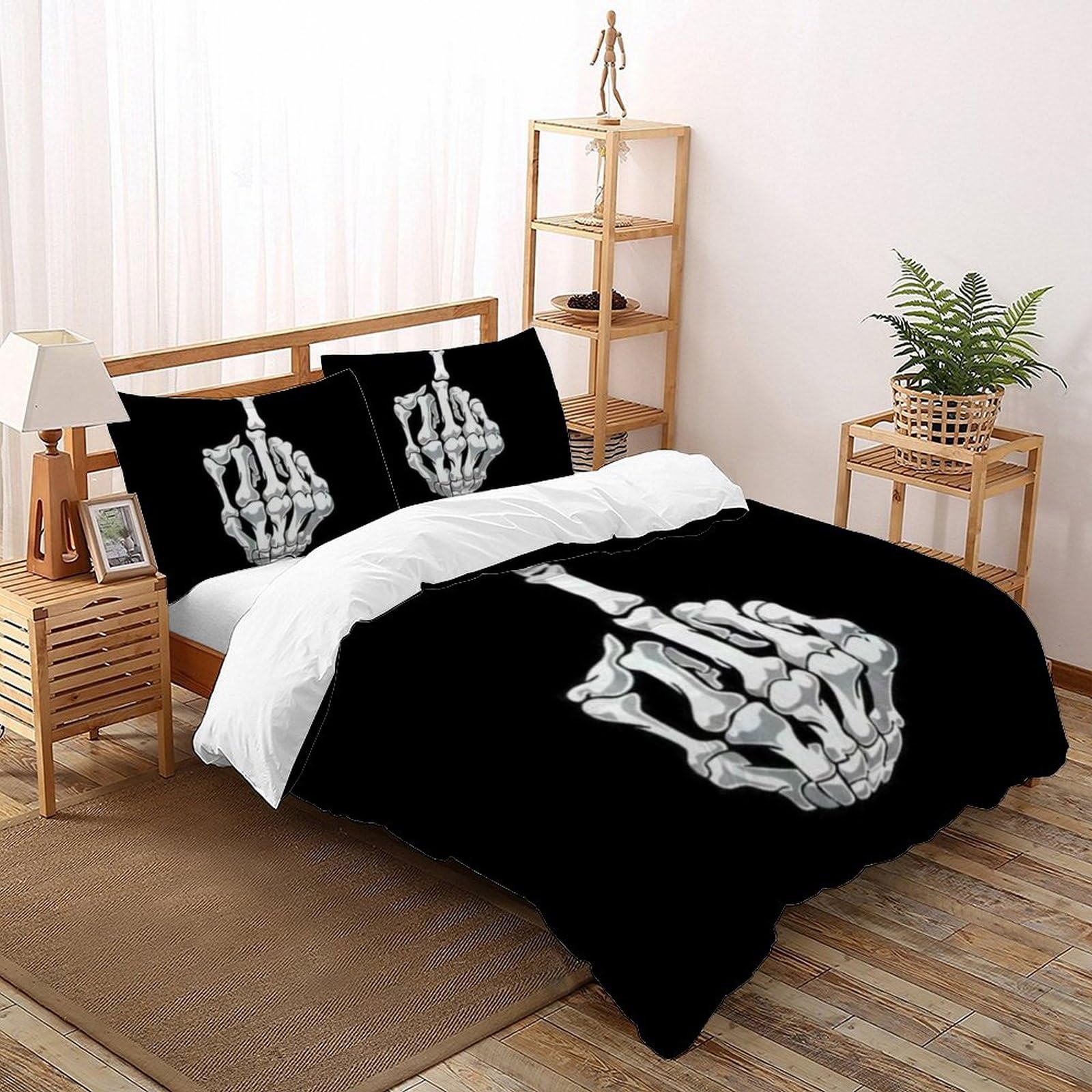 Housse de couette 3D respirante en microfibre King pour éviter la transpiration nocturne au lit