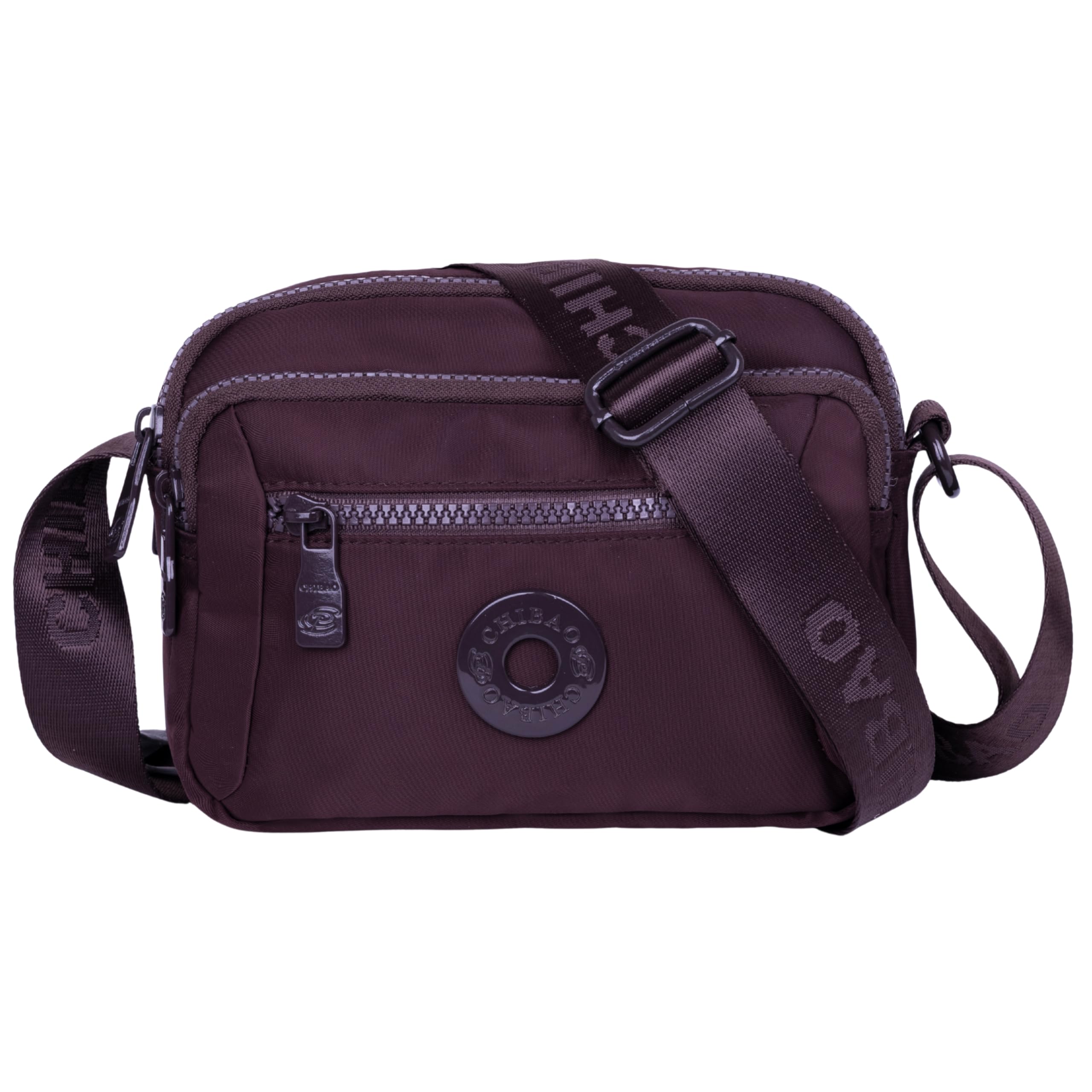 TS WITH TECHSUN Small Crossbody Shoulder Bag for Women, Multi-Pocket Nylon Travel Handbag Messenger Purse, Adjustable Strap, Zipper Closure, Lightweight, Everyday Use (21(L) X 16(H) X 9 (W) CM)