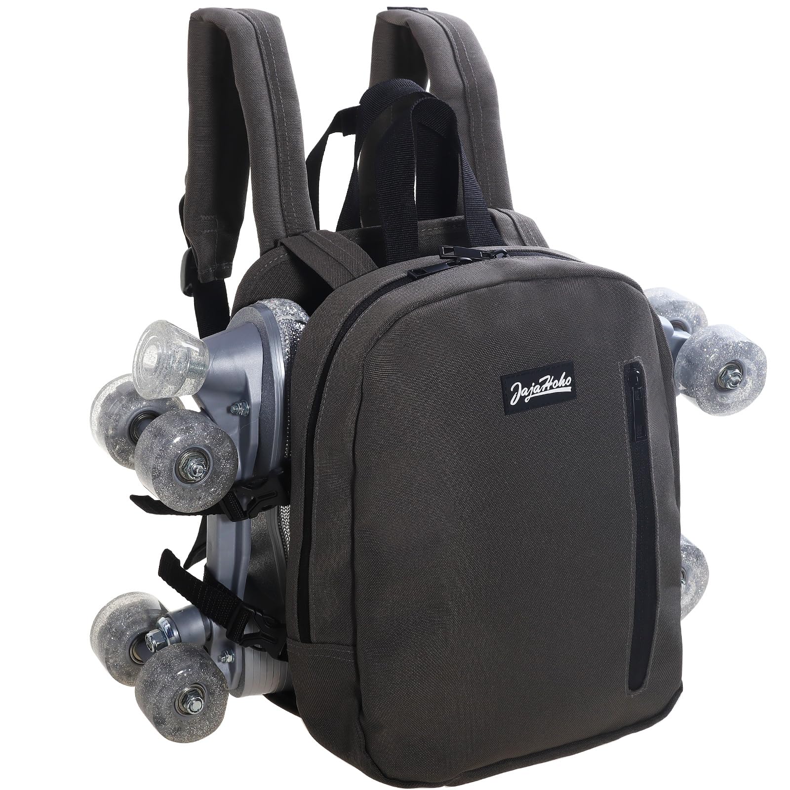 JajaHoho Roller Skates Bags for Women Men, Multi-Functional Sports Backpack for Rollerskates, Ice Skates, Inline Skates, Skate Gear Storage, Durable and Stylish, 11.8 x 9 x 2.8 inches (Forest Green)