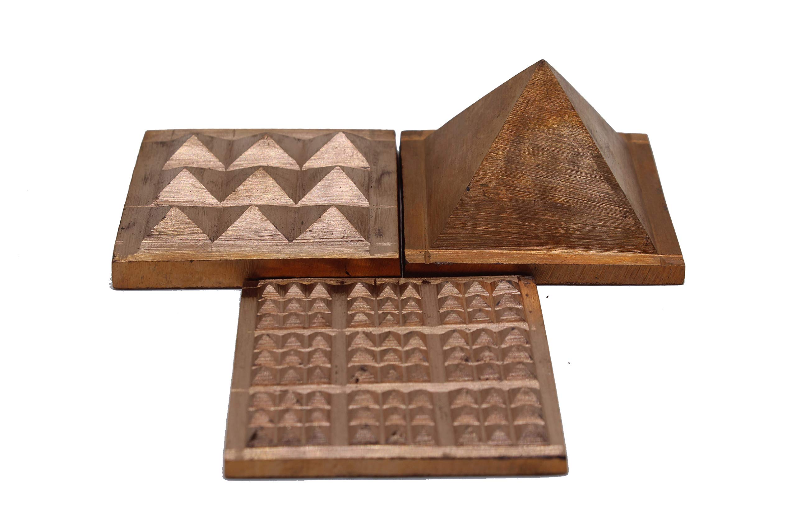 Rudrapuja Copper Pyramid Set of 3 (2.5 inch)