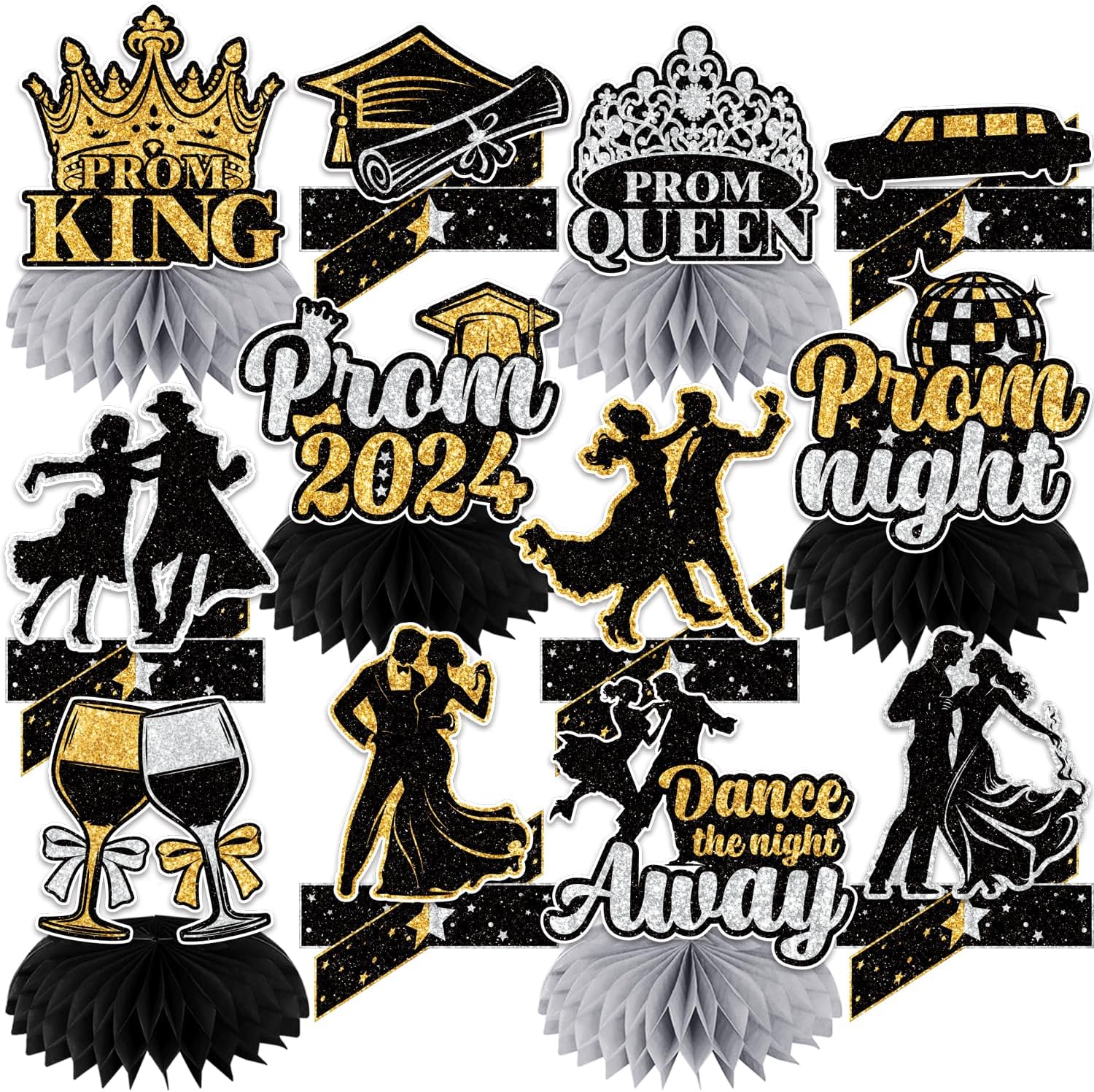 12 Pcs Prom Decorations Centerpieces, Prom Table