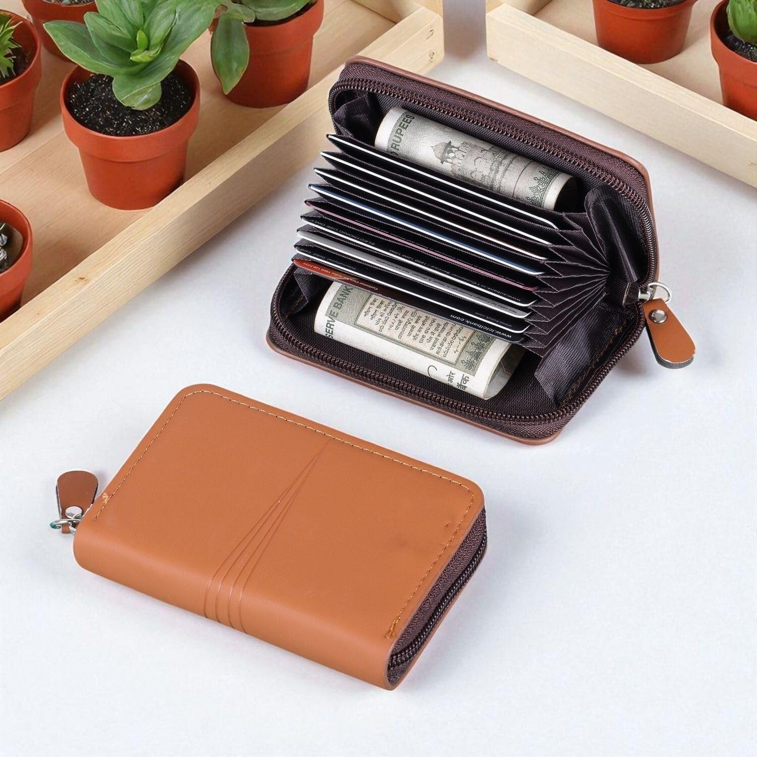 Slim Skinny Fit Card Wallet for Men and Women (SZN62.B Logo Card bbrownG133330388)-image-38