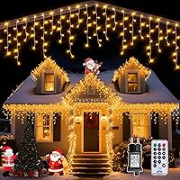 Auriostar Luci Natale Esterno Cascata, 12.5M 486 LED Luci Natalizie per Esterno