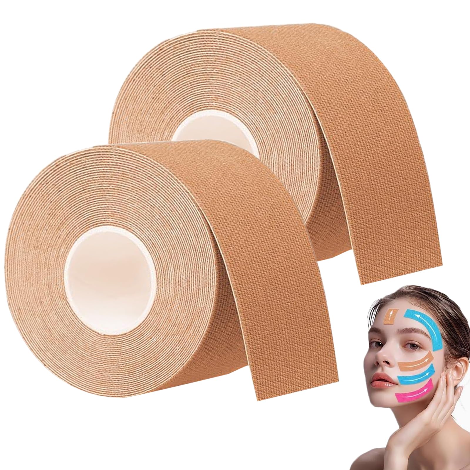 2 Rolls Face Tape for Wrinkles Anti-Wrinkle Tape, Face Lifting Tape, Kinesiology Tape face Wrinkles