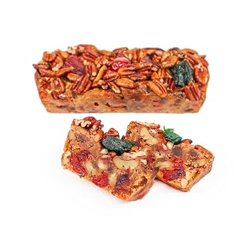 Collin Street Bakery Fruitcake - DeLuxe Loaf 2 Pack (14 oz each) - Handmade with Pecans, Pineapple, Golden Raisins Cherries & Honey - Gourmet Holiday Fruit Cake