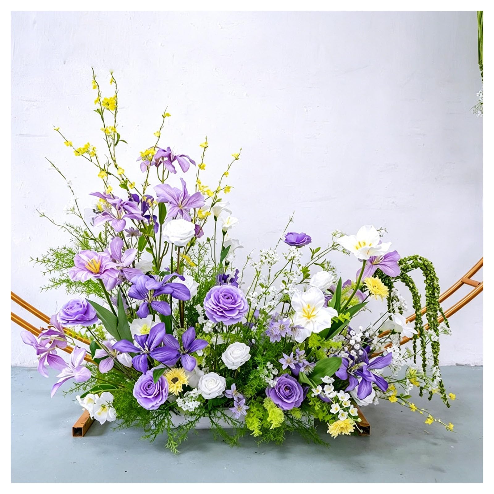 Hotel Lobby Florals Silk Wedding Decor Artificial Wedding Flowers, Multiple Styles Fake Flowers, For Wedding Aisle, Bridal Room, Window Display, Engagement Ceremo(Size:90×75cm/35.43×29.53 in,Color:C)