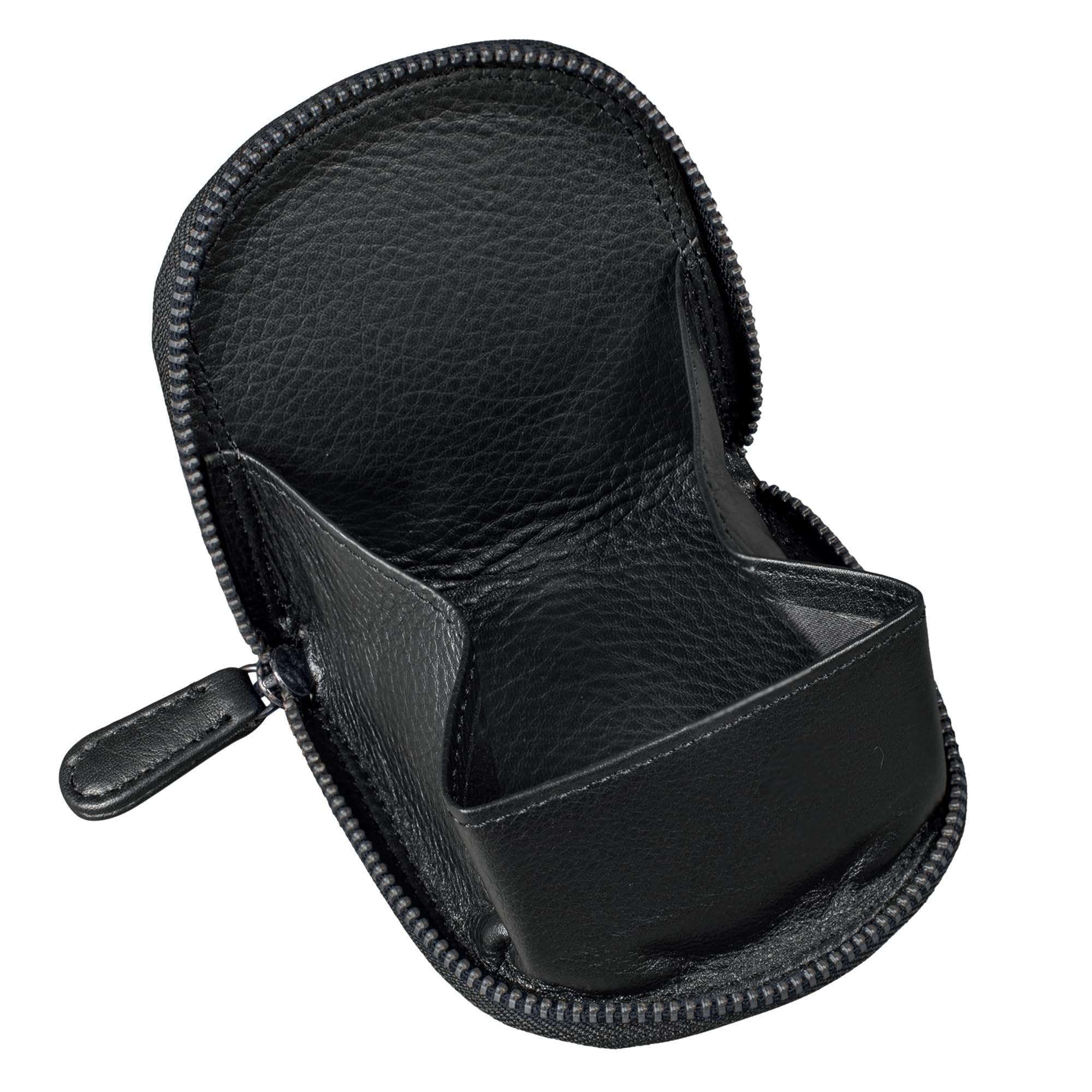 STILORD Dinero Monedero Hombre Pequeño Cuero Auténtico con Compartimento para Monedas y Billetes Carteras para Hombre Piel Compacta Billetera con Cremallera Color:Negro