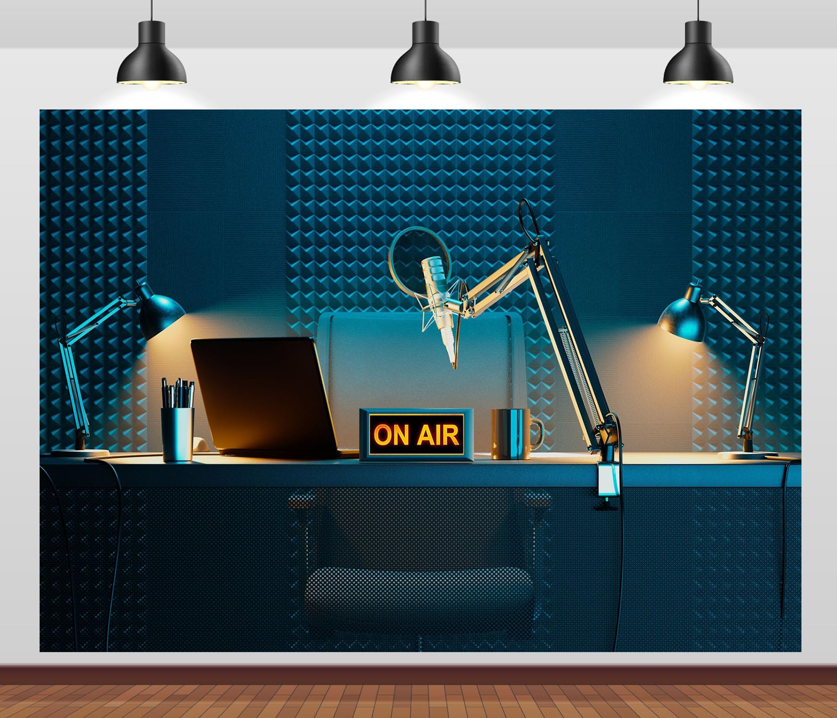 12x8FT Studio Podcast On Air Sfondo Fotografico