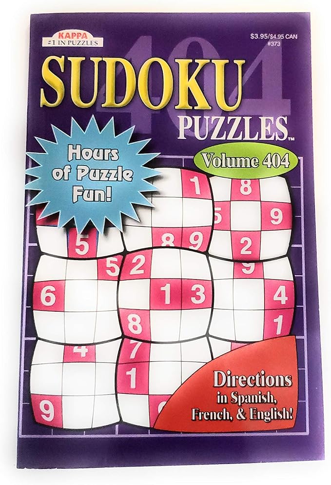 Kappa Sudoku Puzzles Volumes Vary See Sellers for Vol