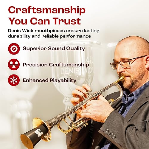 Miniatura 6 de Denis Wick dw48807CS Gold-Plated Medium Bore Trombón Boquilla