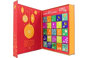 English Tea Shop Book Style Advent Calendar - 25 Luxury Pyramid Tea Bags