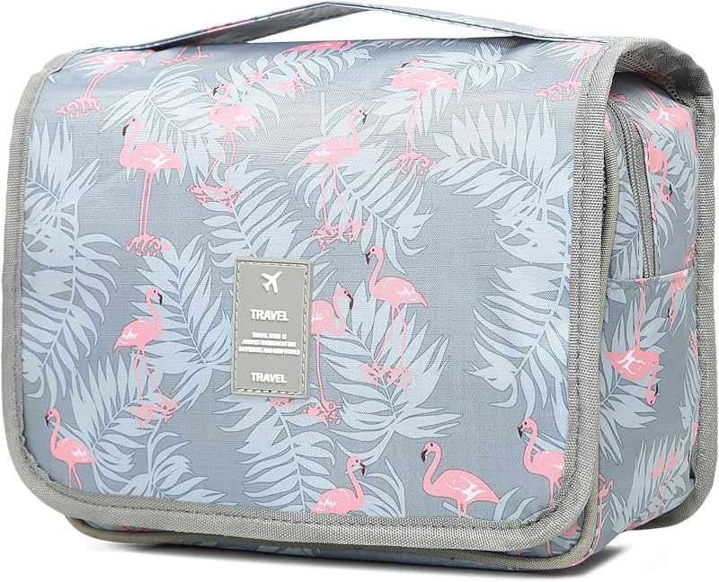 Necessaire de viagem suspensa Sechunk em poliéster com zíper e gancho