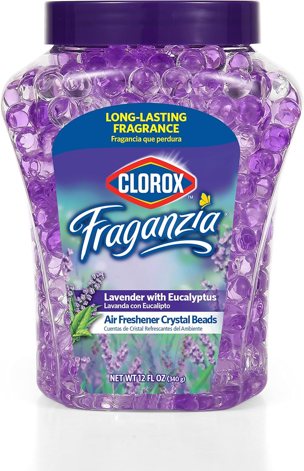 Clorox Fraganzia Air Care Air Freshener Crystal Beads in Lavender with Eucalpytus Scent Scent