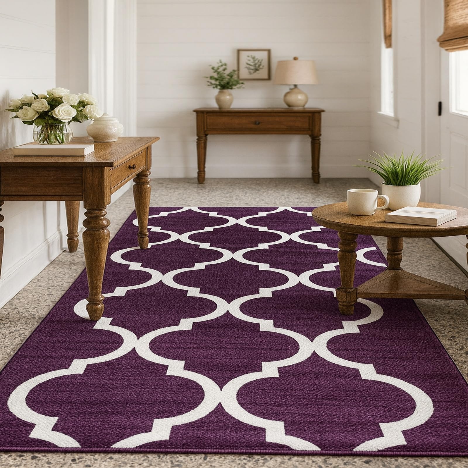 Tapis moderne violet 110x180 cm pour créer un salon chaleureux et cosy