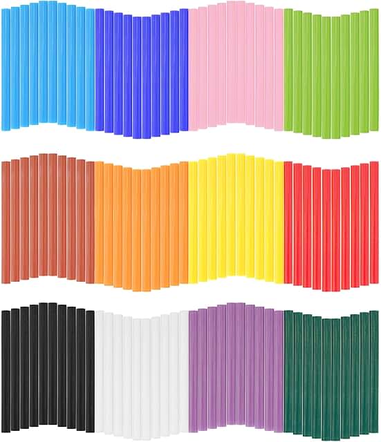 Gartful 120PCS Colored Mini Hot Glue Sticks - 0.28x3.9