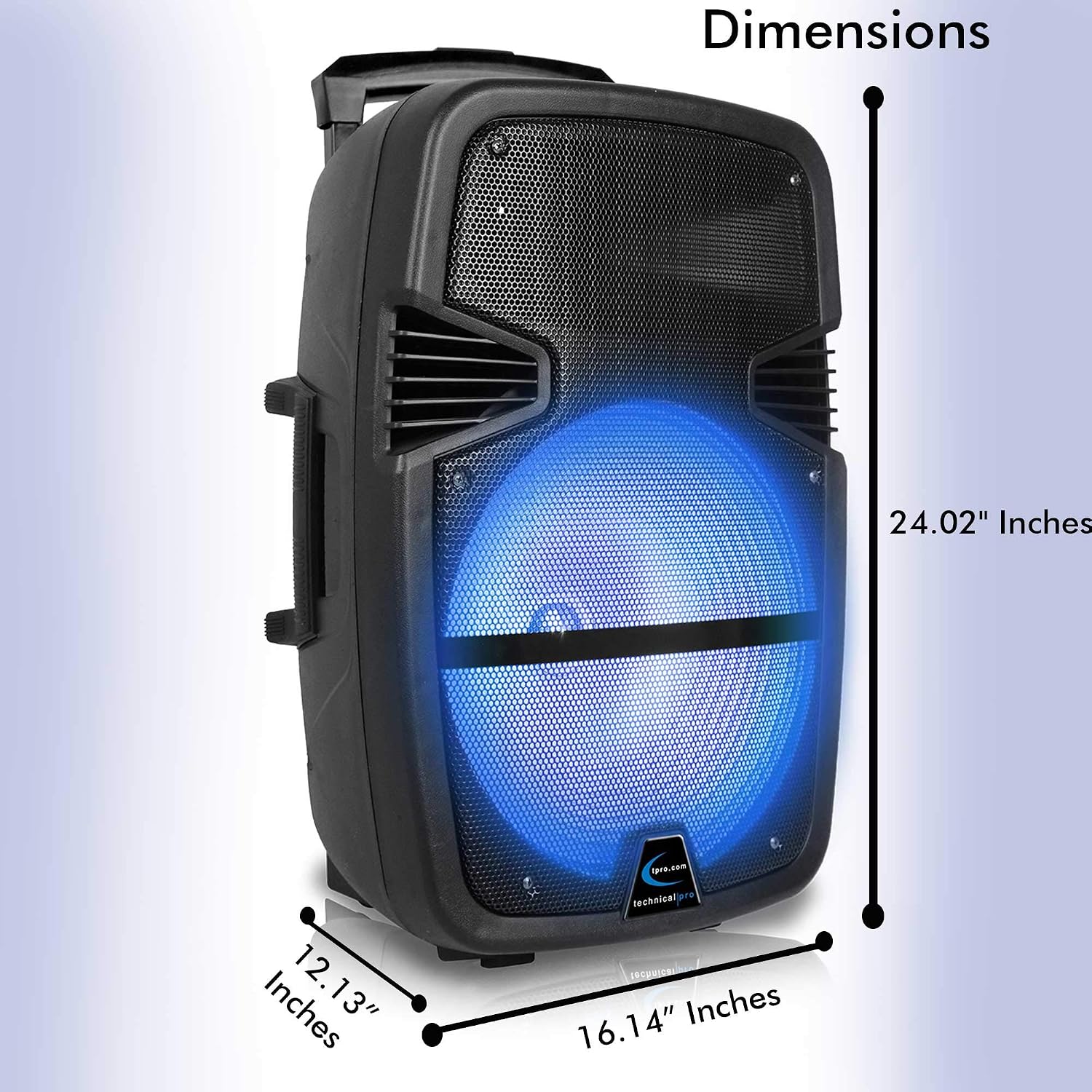 Amazon.com: Technical Pro 3000 vatios recargable 15 pulgadas Bluetooth LED  altavoz PA portátil, con pantalla LCD incorporada, Bluetooth, tarjeta SD y  conectividad USB w/Remote. Ideal para fiestas, eventos, portón trasero y  más :