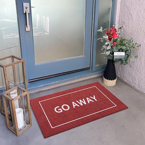 Miniatura 46 de JJUUYOU Tapete para puerta delantera, entrada exterior, duradero, tapete de bienvenida para interiores y exteriores, antideslizante, divertido