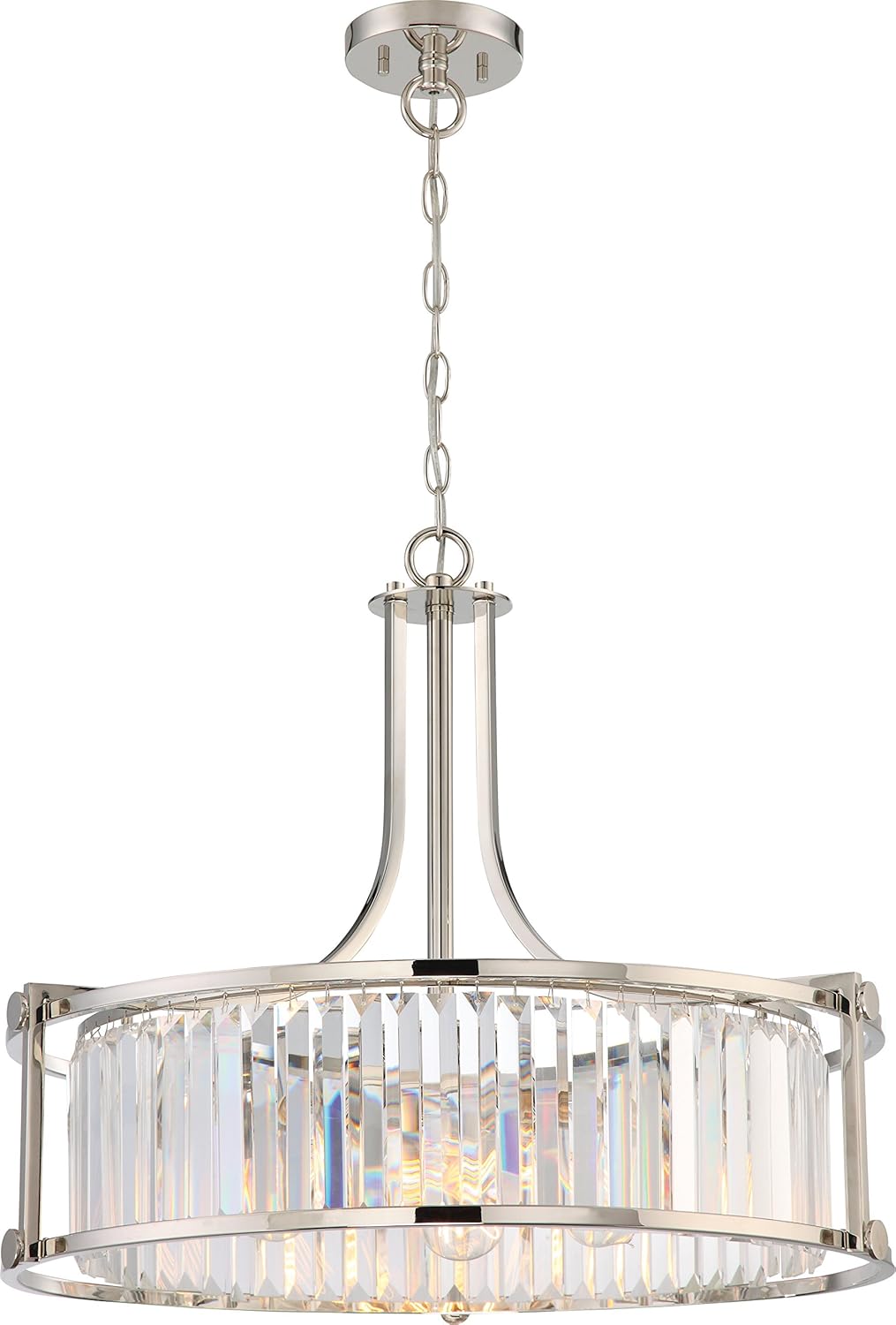 Nuvo Lighting 60/5766 Contemporary Modern One Light Vanity from Krys Collection in Polished Nickel Finish