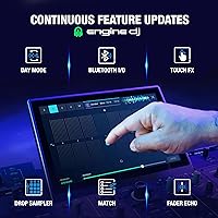 Vista 4 de Denon DJ PRIME 4+ Controlador de DJ independiente con separación de Stem en 4 plataformas, transmisión Wi-Fi, mezclador Drop Sampler, pantalla